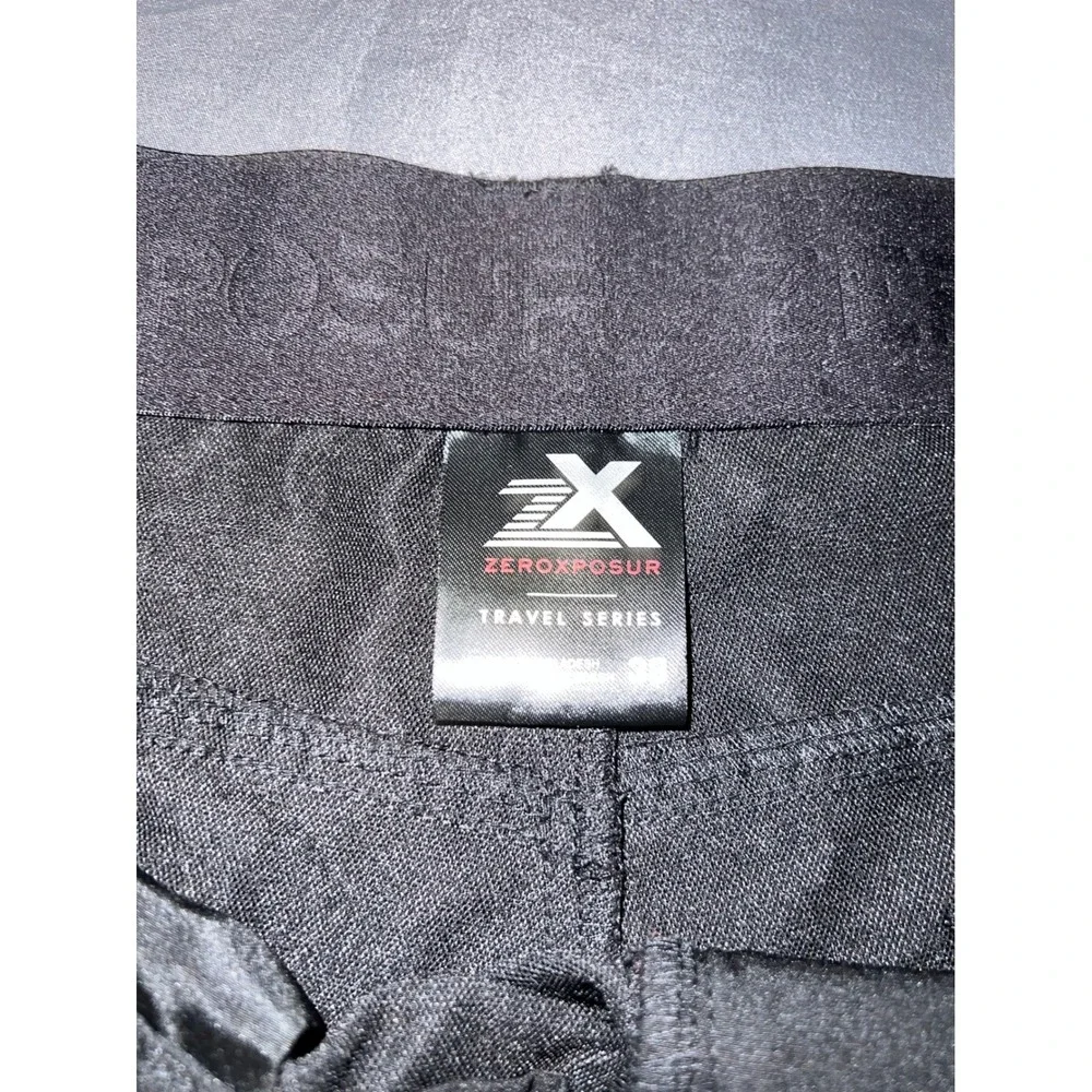 ZeroXposur Mens Travel Series Shorts Black Quick Dry Cargo Pocket Hiking 38
